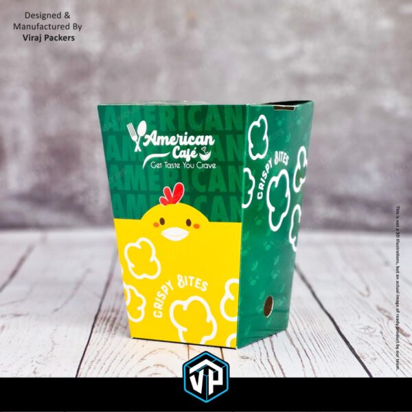 Chicken Popcorn Box for Nuggets, Fries & Onion Rings - Image 2