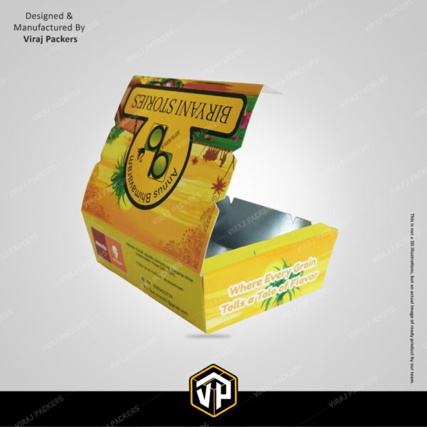Premium Biryani Packaging Box with Silver Lamination - Image 5