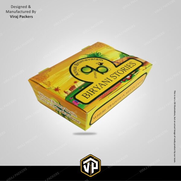 Premium Biryani Packaging Box with Silver Lamination - Image 4