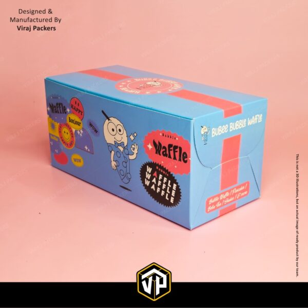 Custom Printed Bubble Waffle Packaging Box with Inside Printing - Image 3