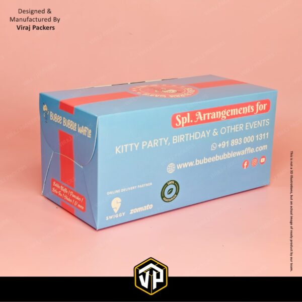 Custom Printed Bubble Waffle Packaging Box with Inside Printing - Image 4