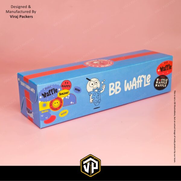 Custom Printed Waffle Stick Packaging Box with Inside Printing