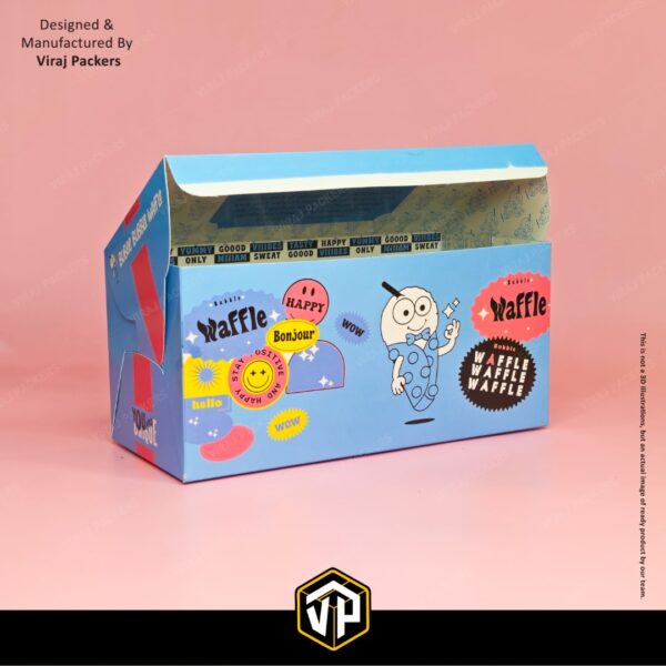 Custom Printed Bubble Waffle Packaging Box with Inside Printing - Image 2
