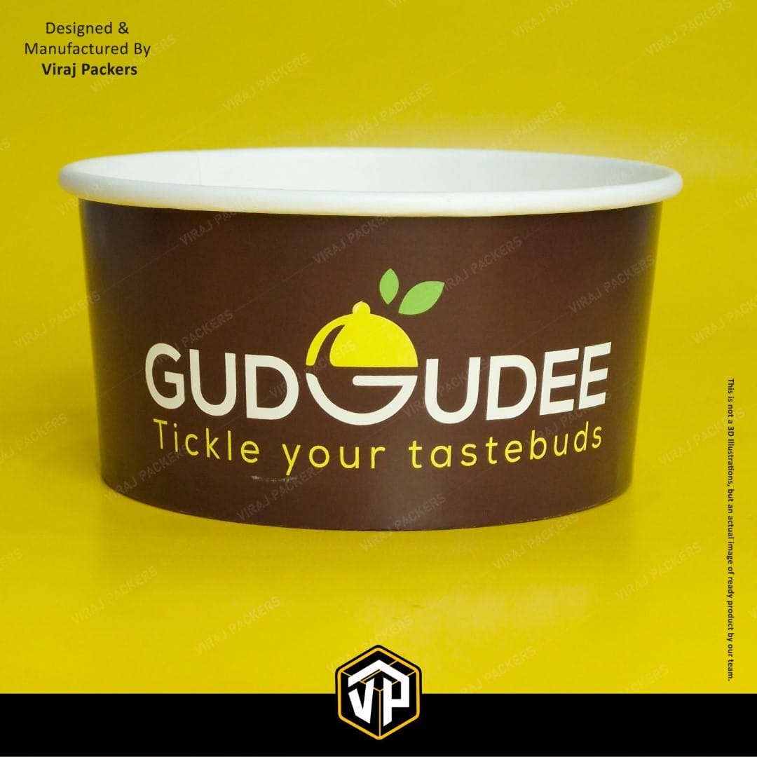 Round Paper Food Container with lid