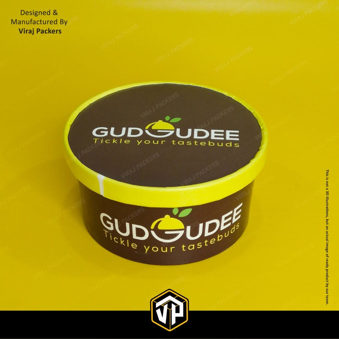 Round Paper Food Container with lid