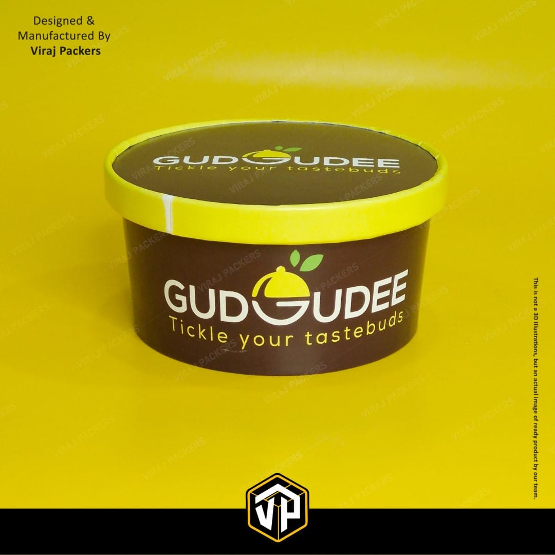 Round Paper Food Container with lid