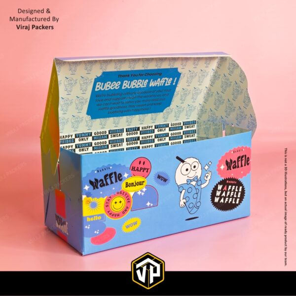 Custom Printed Bubble Waffle Packaging Box with Inside Printing - Image 5