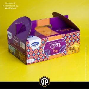 Card Board Gift Box with Handle for Festivals