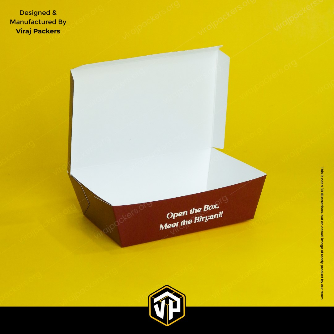 Behrouz Style Biryani Box with Inside Printing