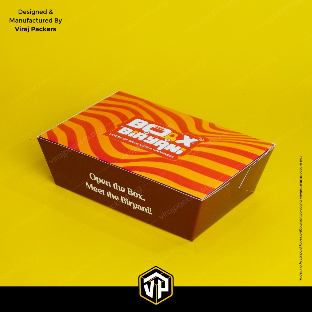 Behrouz Style Biryani Box with Inside Printing