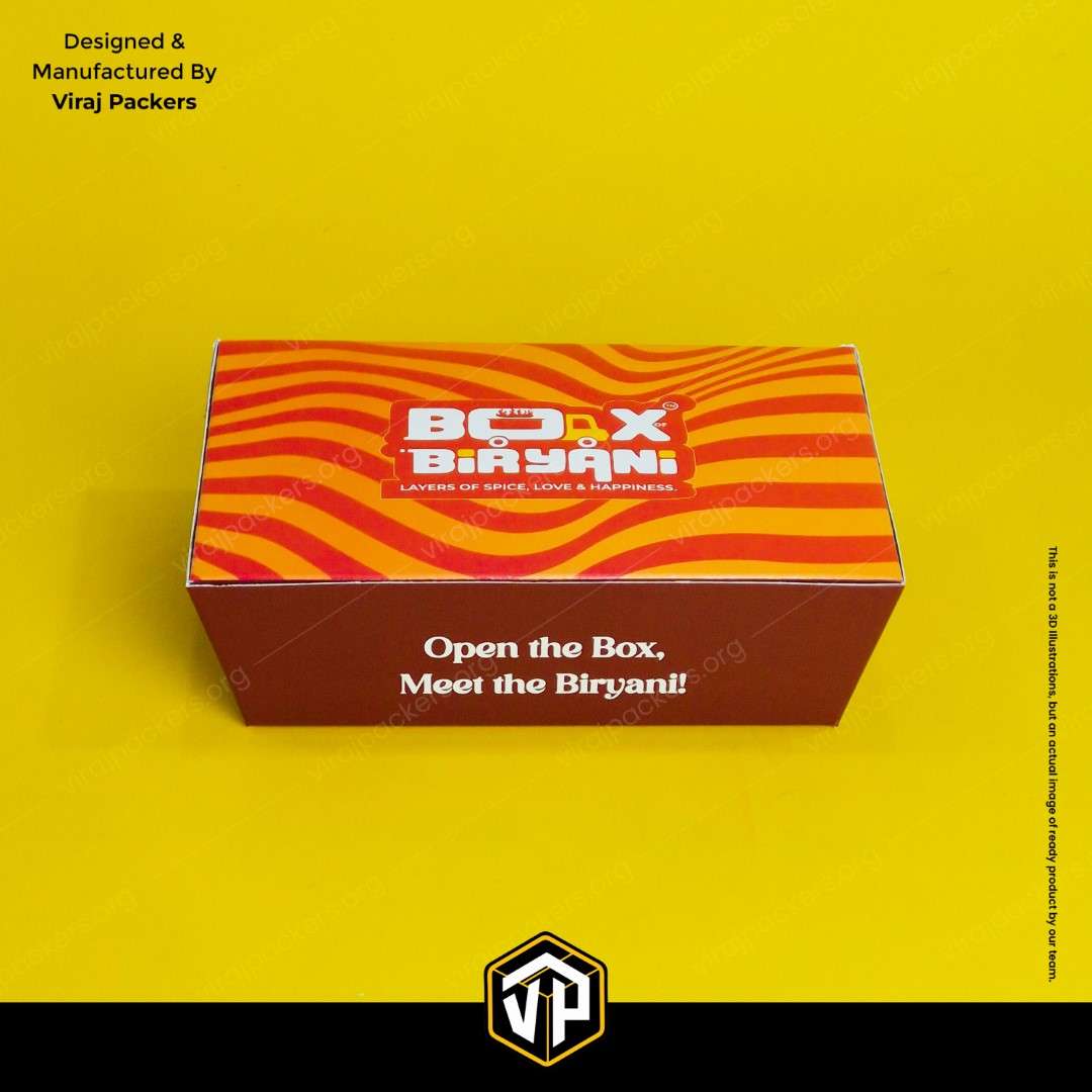 Behrouz Style Biryani Box with Inside Printing