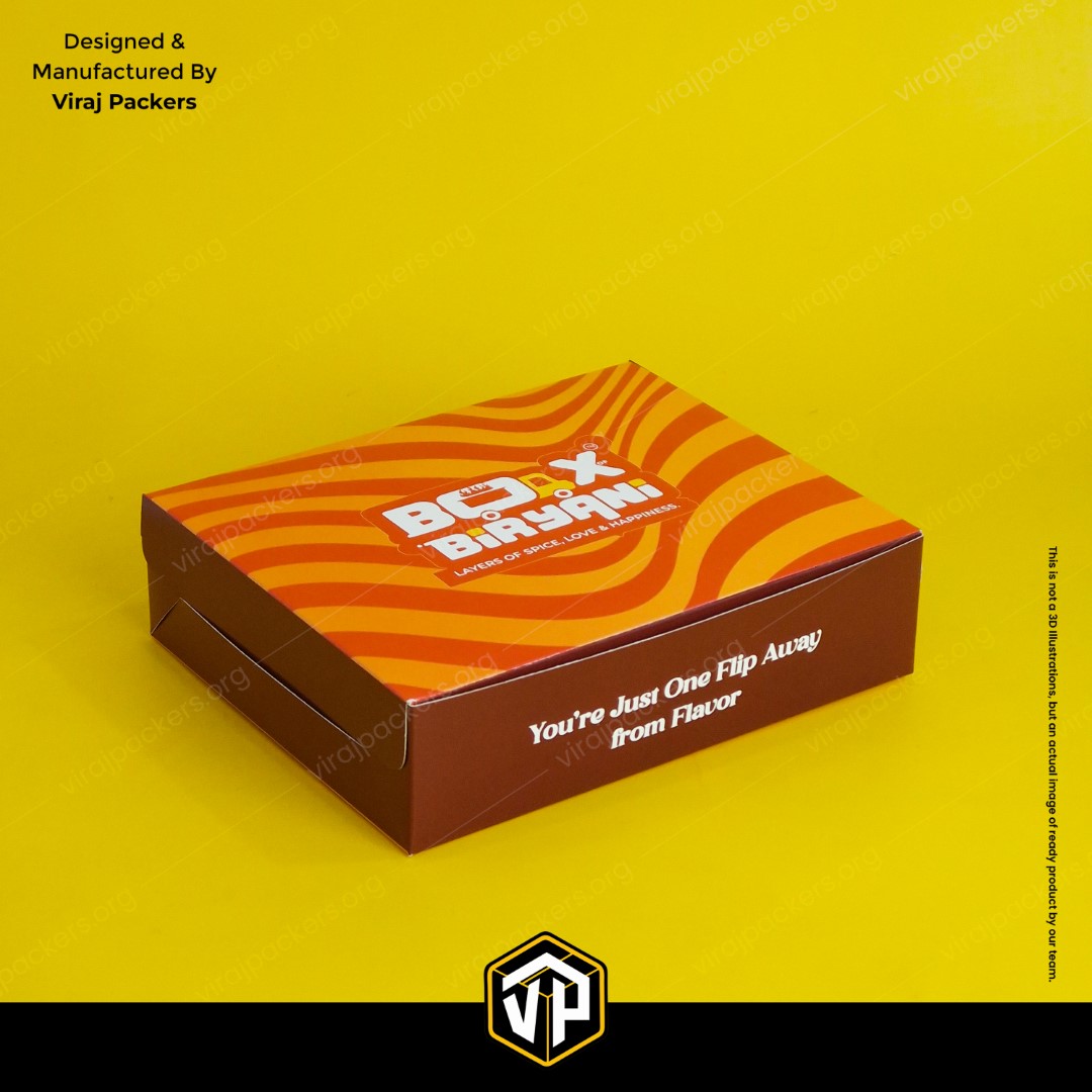 Behrouz Style Biryani Box with Inside Printing