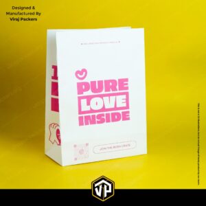 Custom Printed White Paper Bag