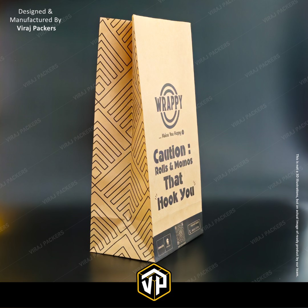 Brown Takeaway Food Paper Bag