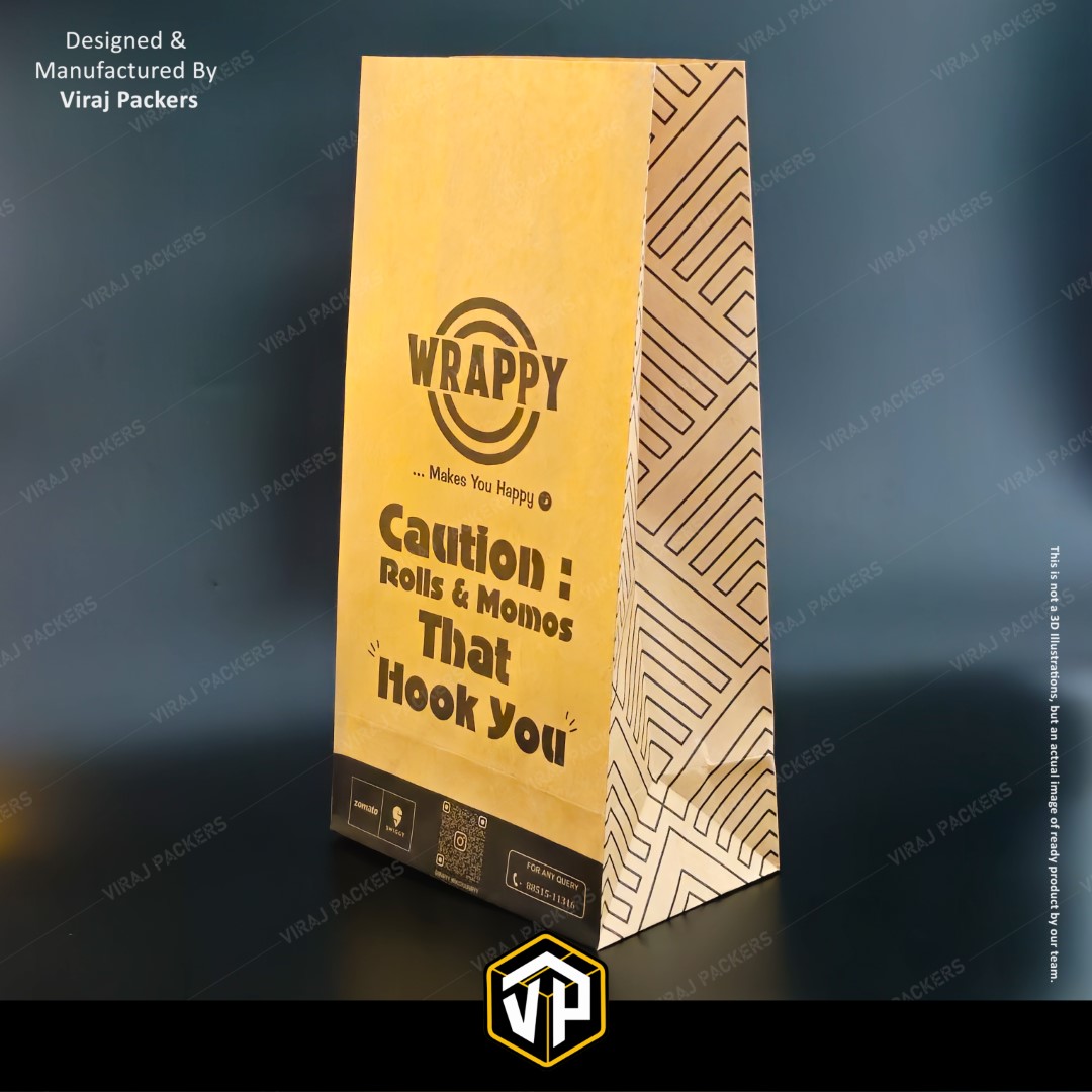 Brown Takeaway Food Paper Bag