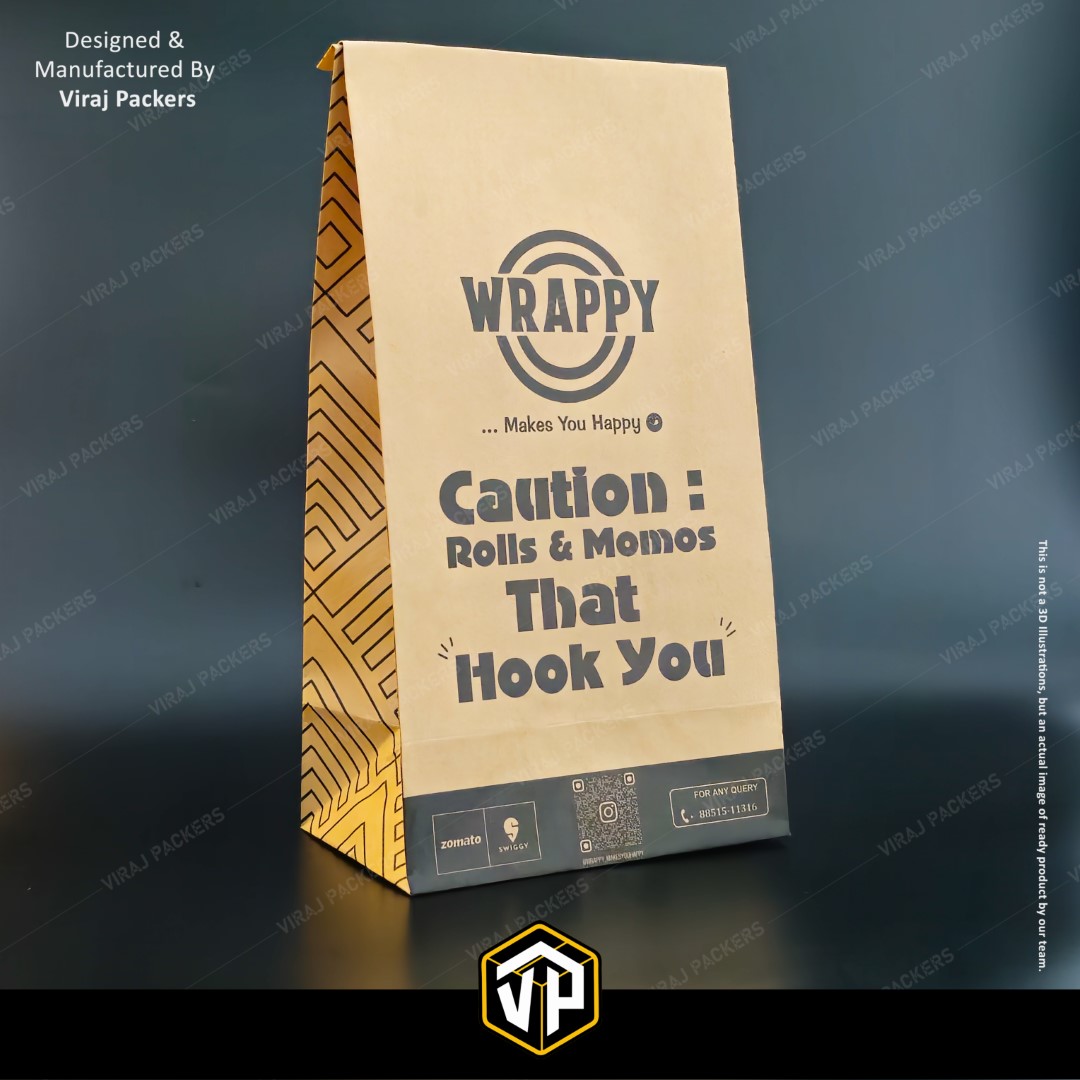 Brown Takeaway Food Paper Bag