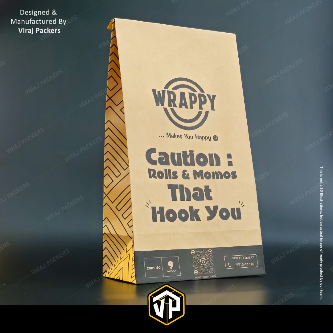 Brown Takeaway Food Paper Bag