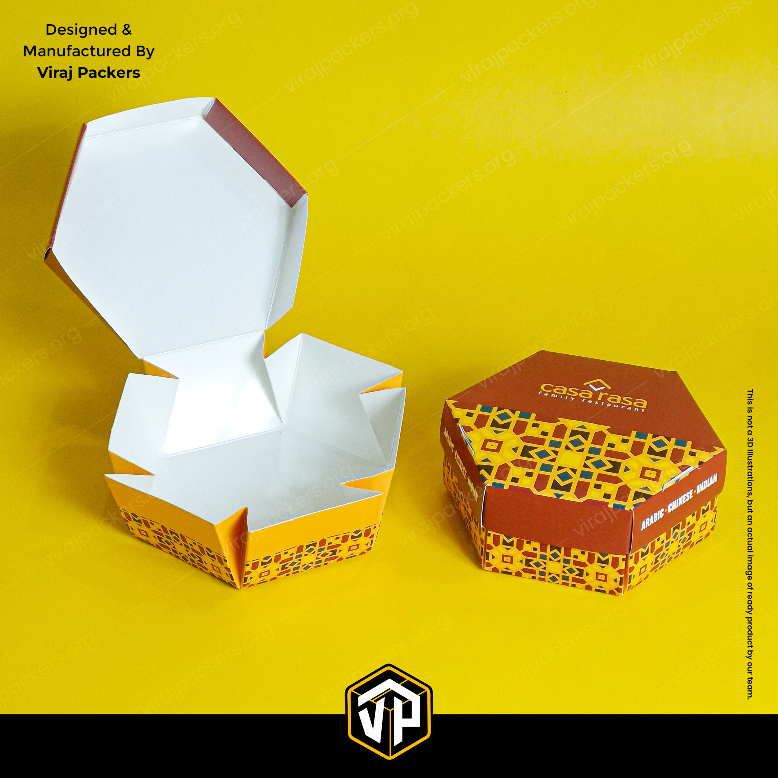 hexagon biryani box