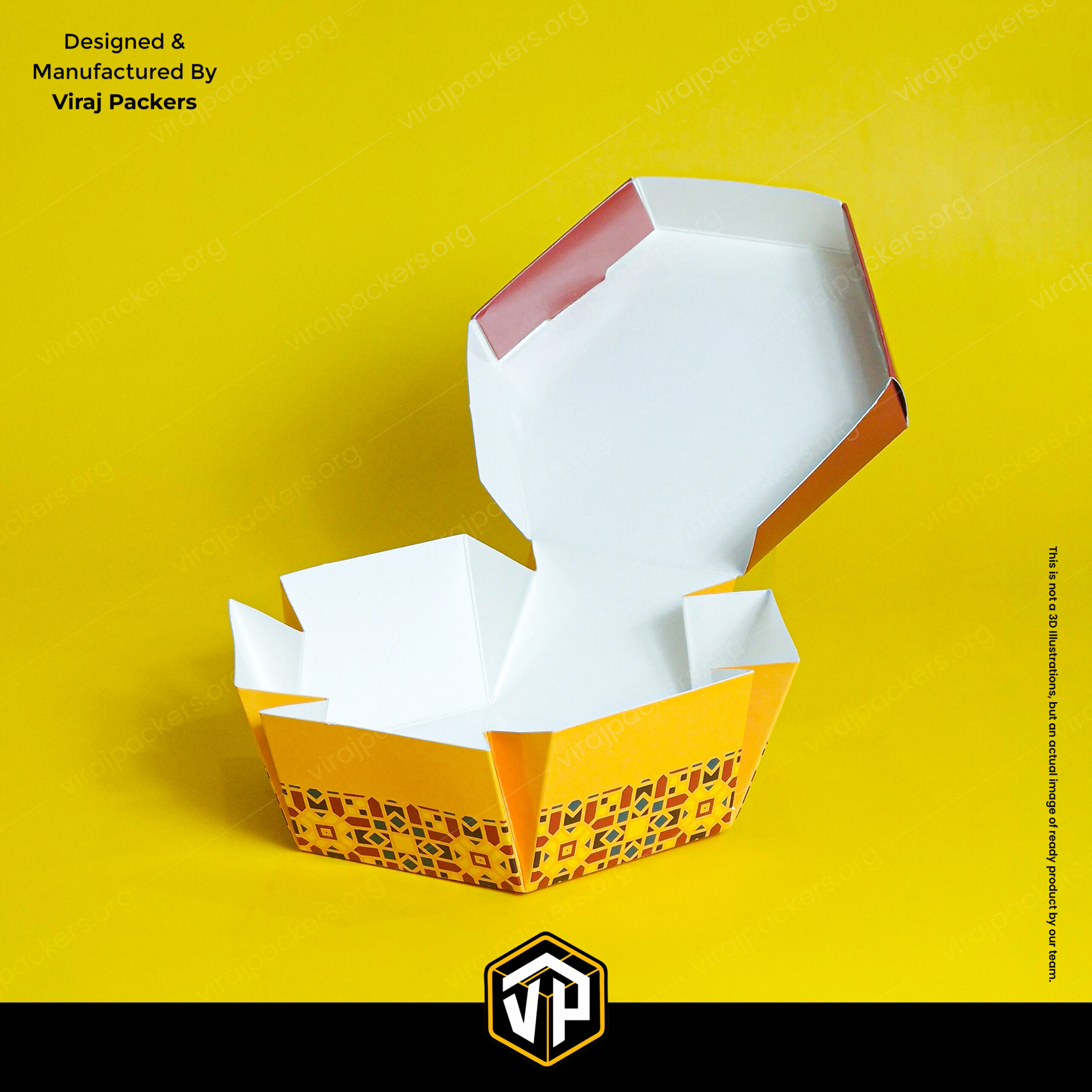 hexagon takeaway biryani box