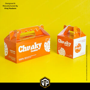 trending chunky cookies packaging box with handle
