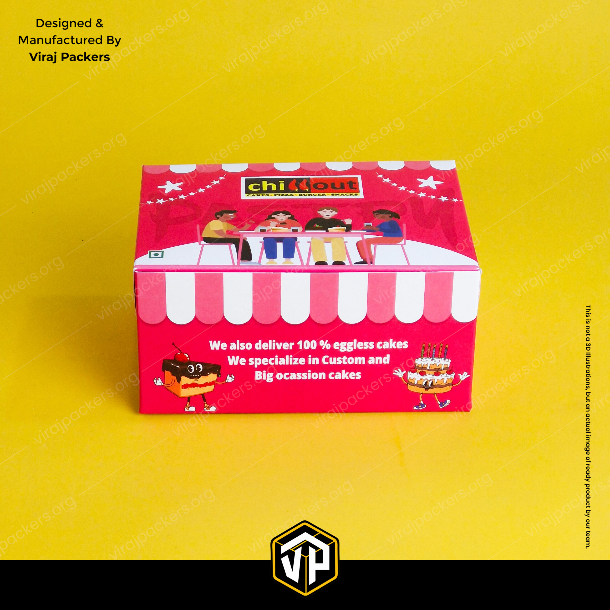 2 Pc Pastry Box Packaging