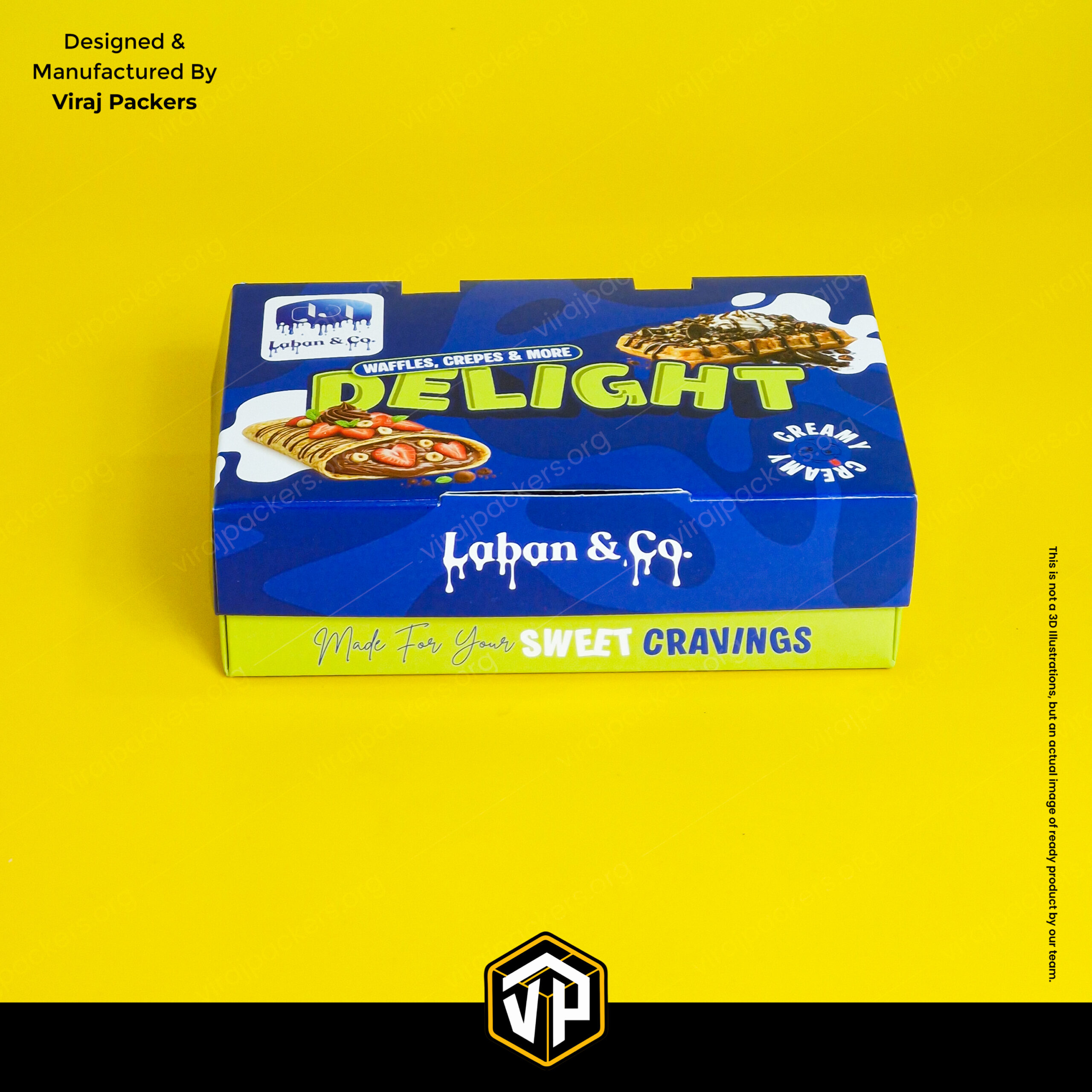 b laban style crepe dessert packaging