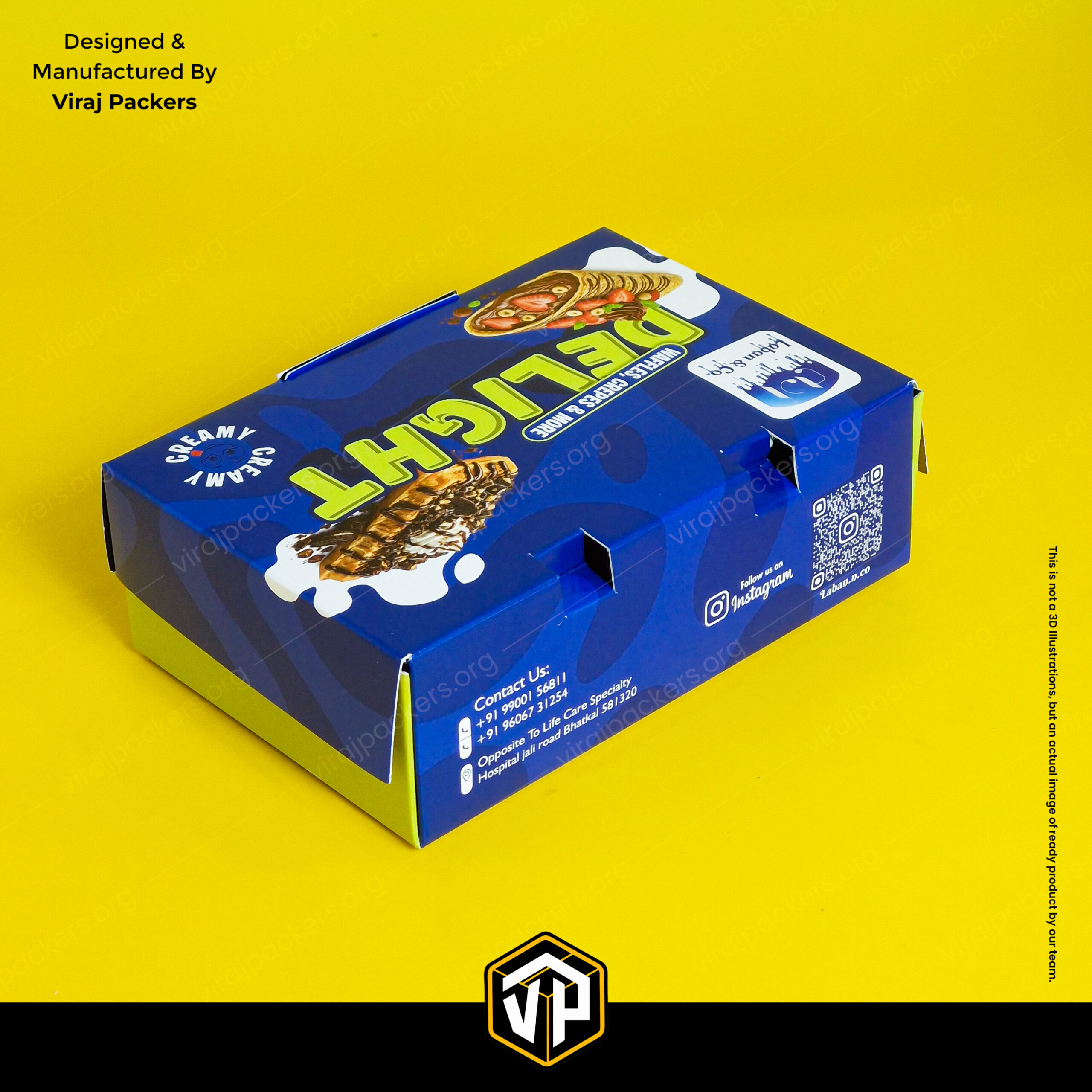 Chocolate crepe box b laban packaging