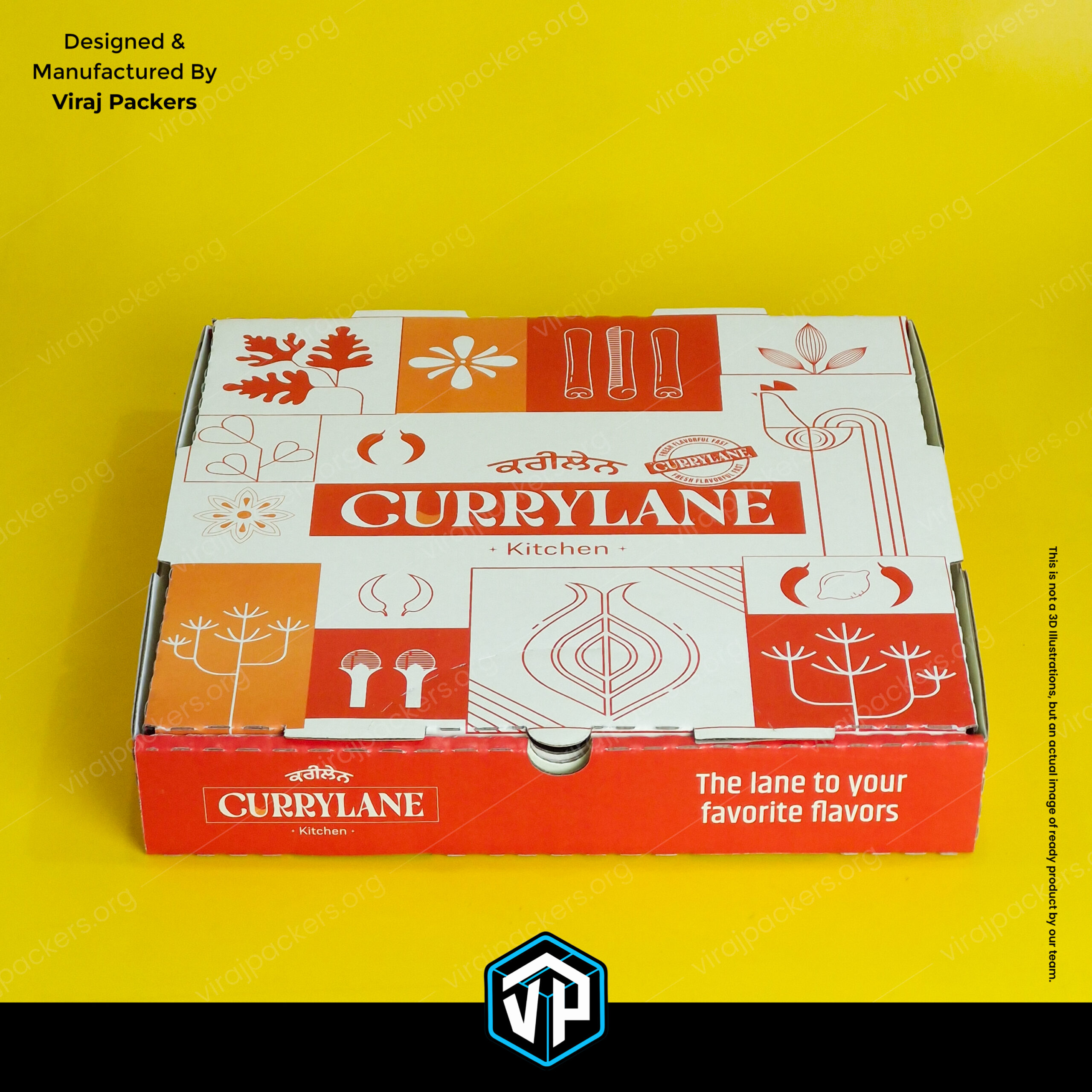 custom printed pizza box with character window cutout