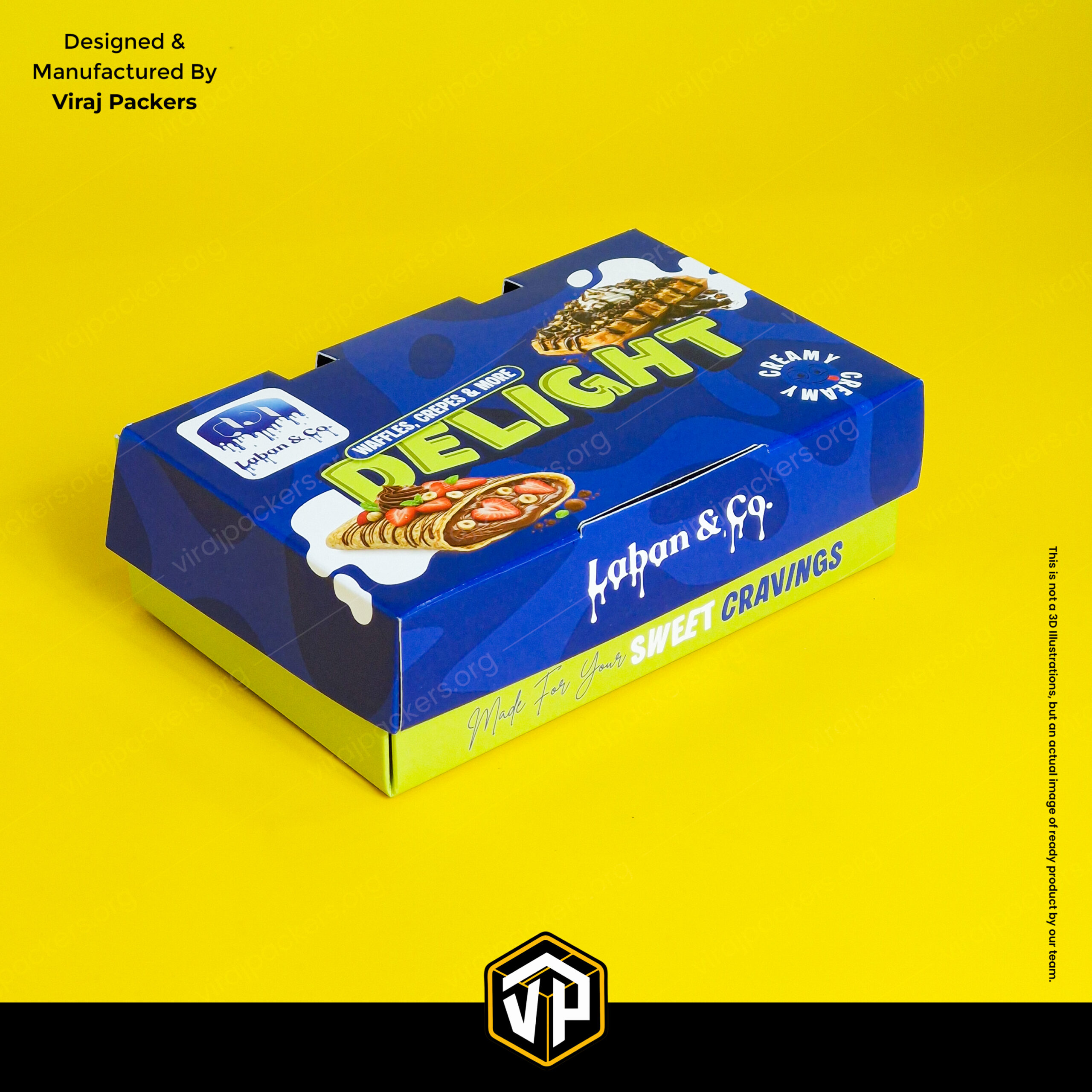 Dubai crepe packaging box custom printed