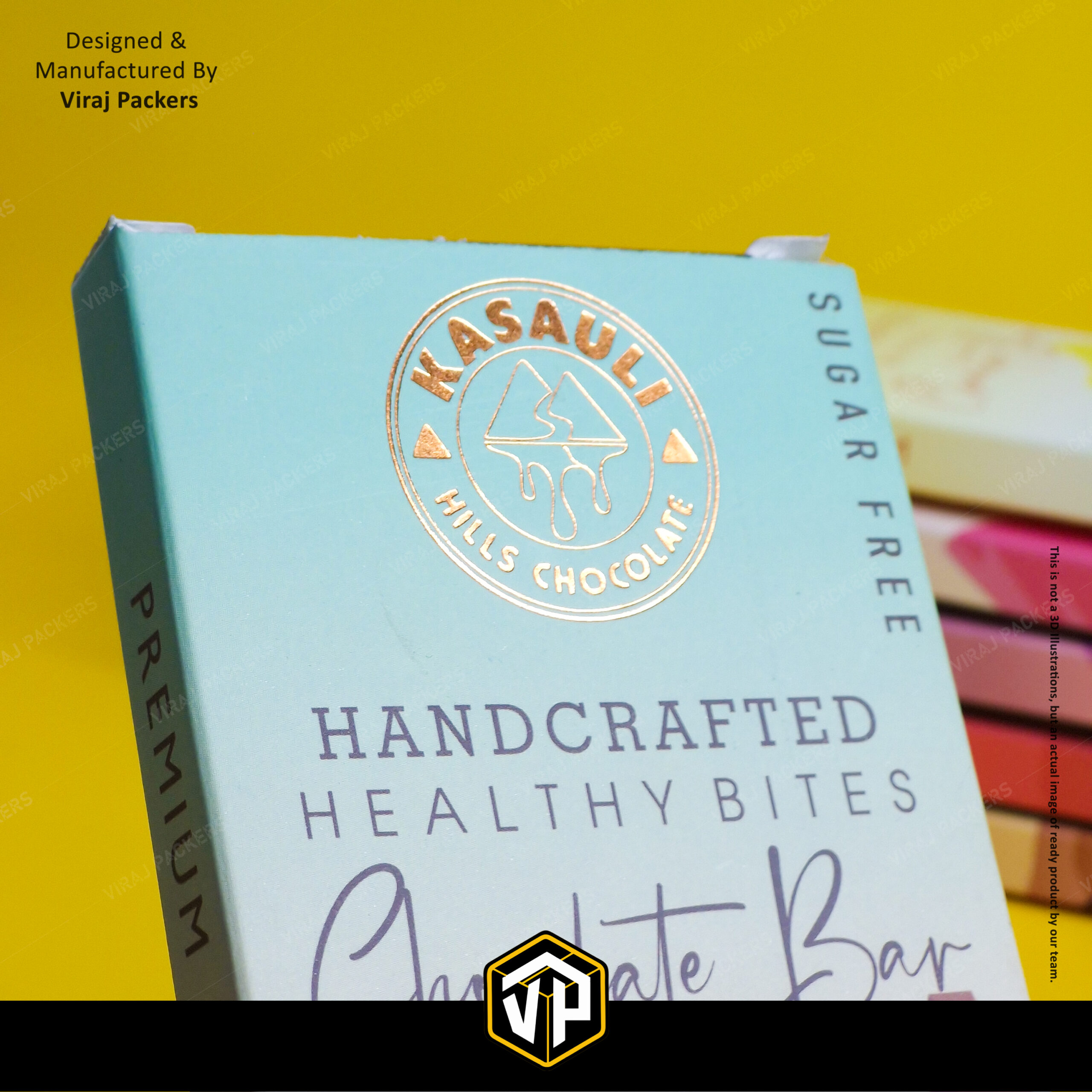 foil printed chocolate packaging box