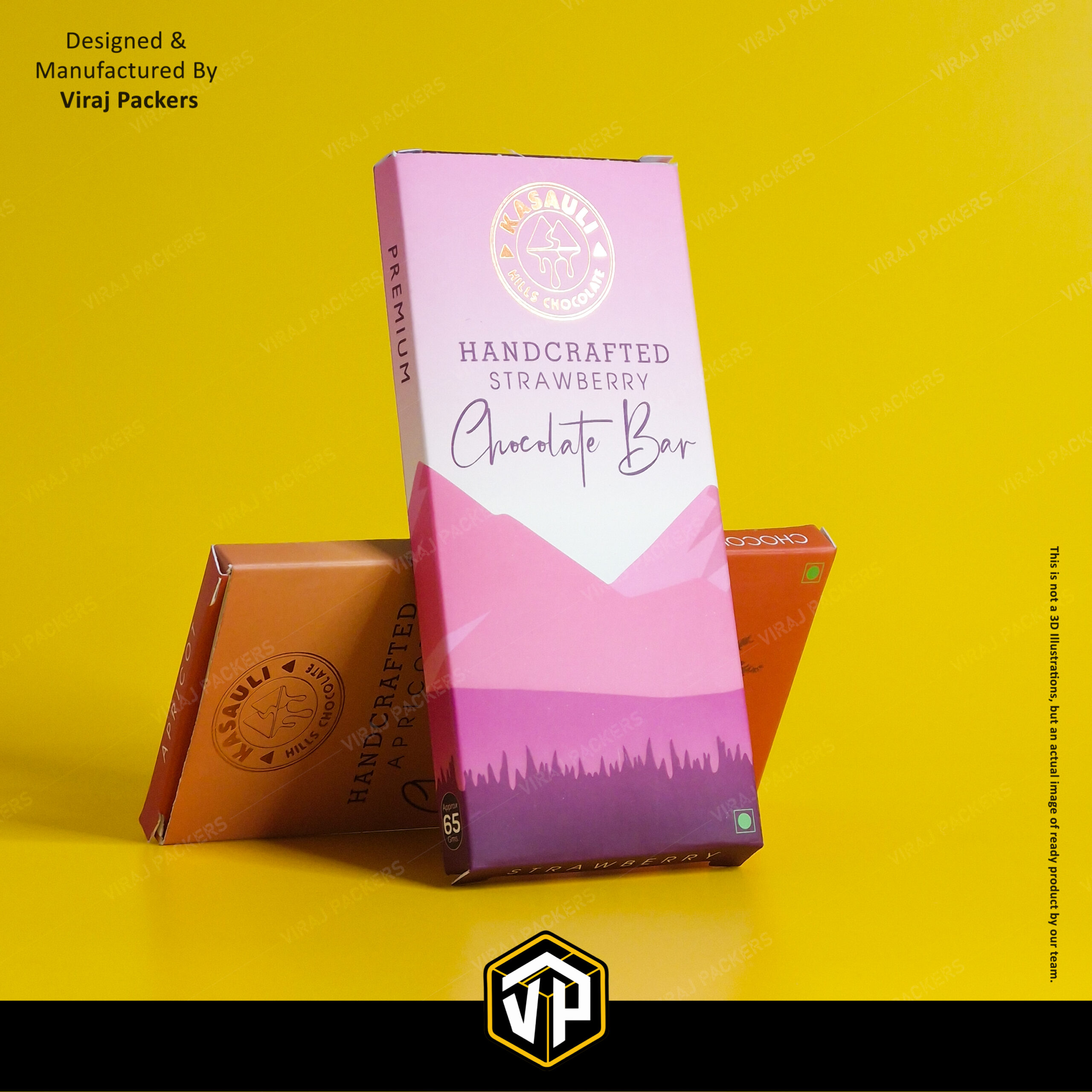golden foil chocolate bar box