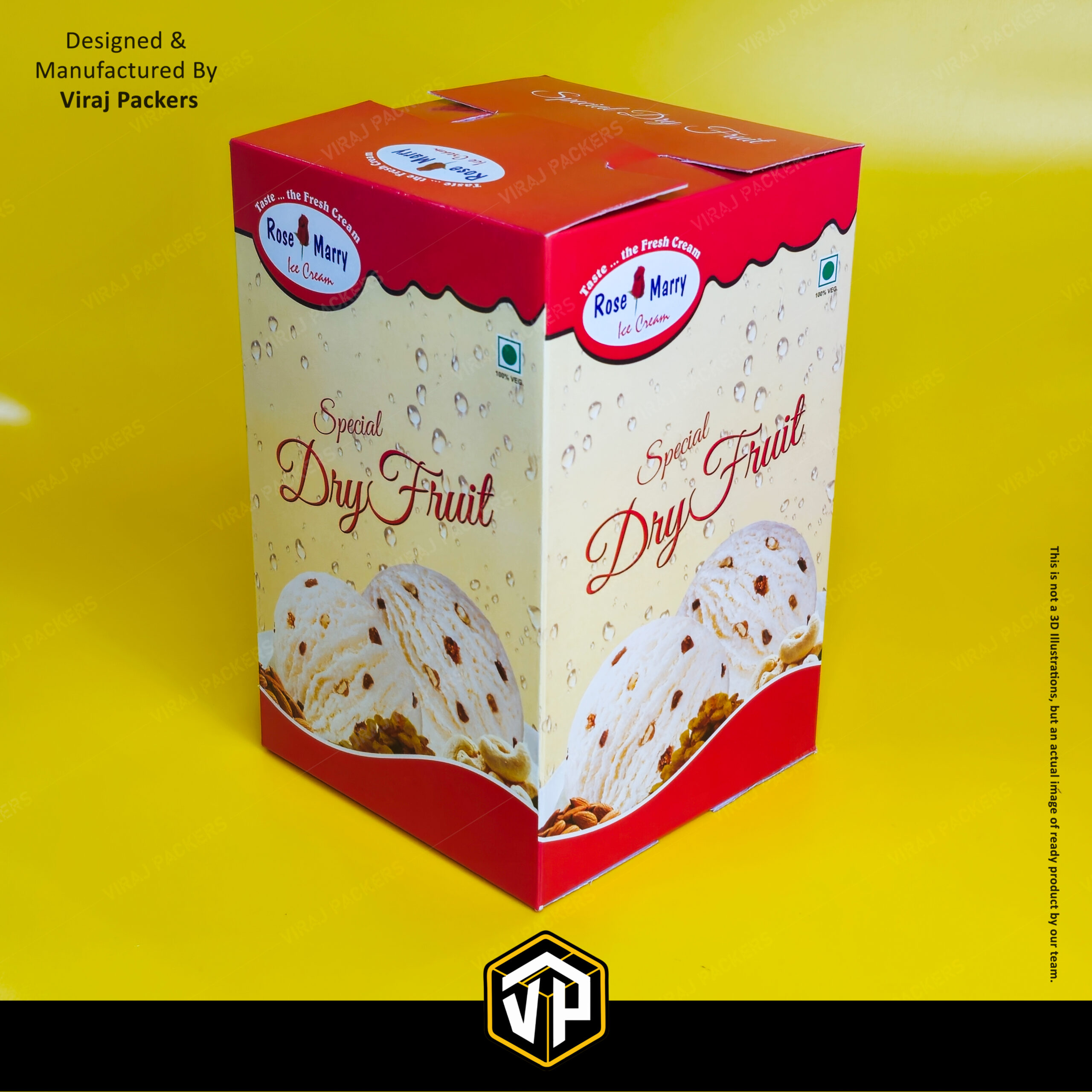 Ice Cream Gallon Box Packaging