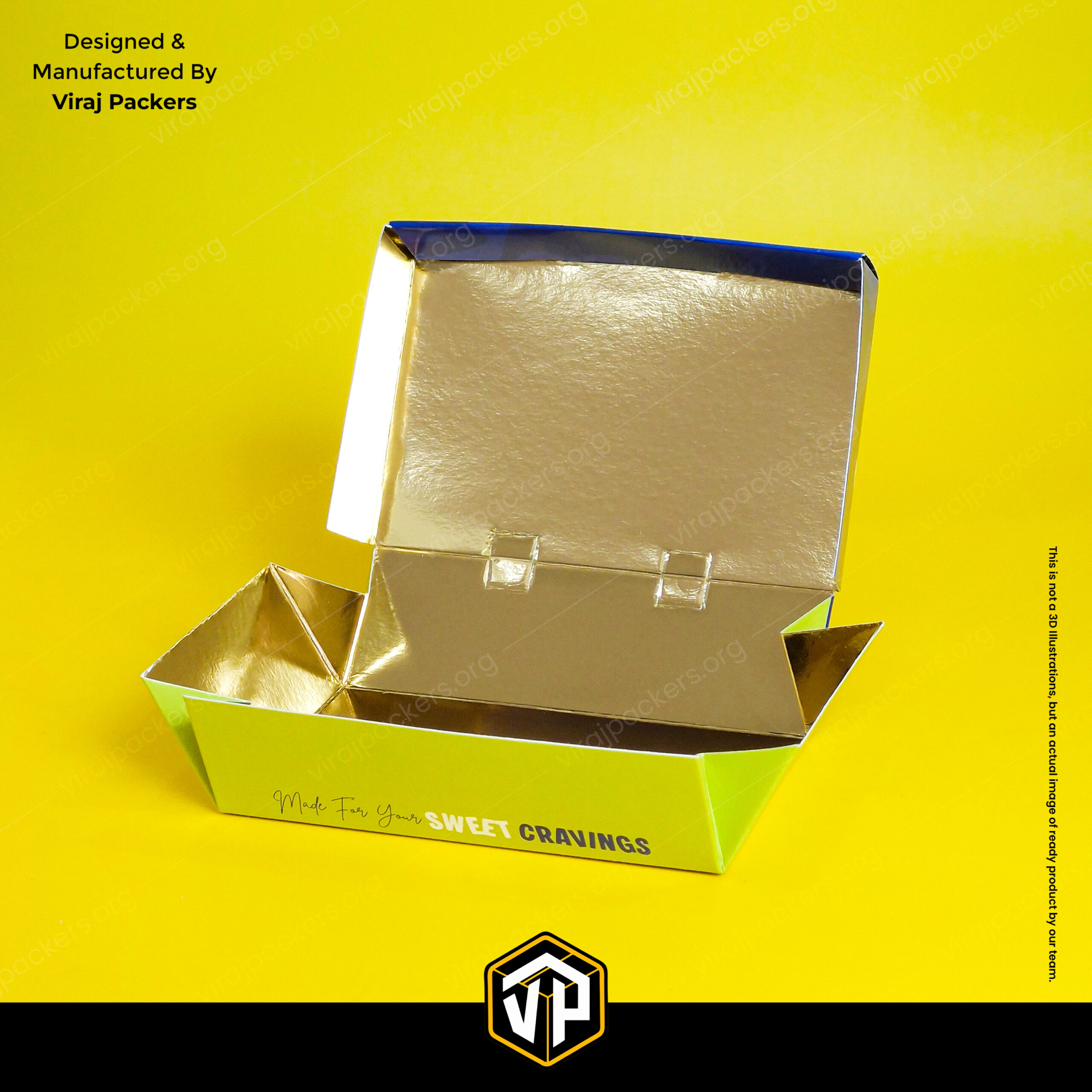 luxury crepe box golden lamination