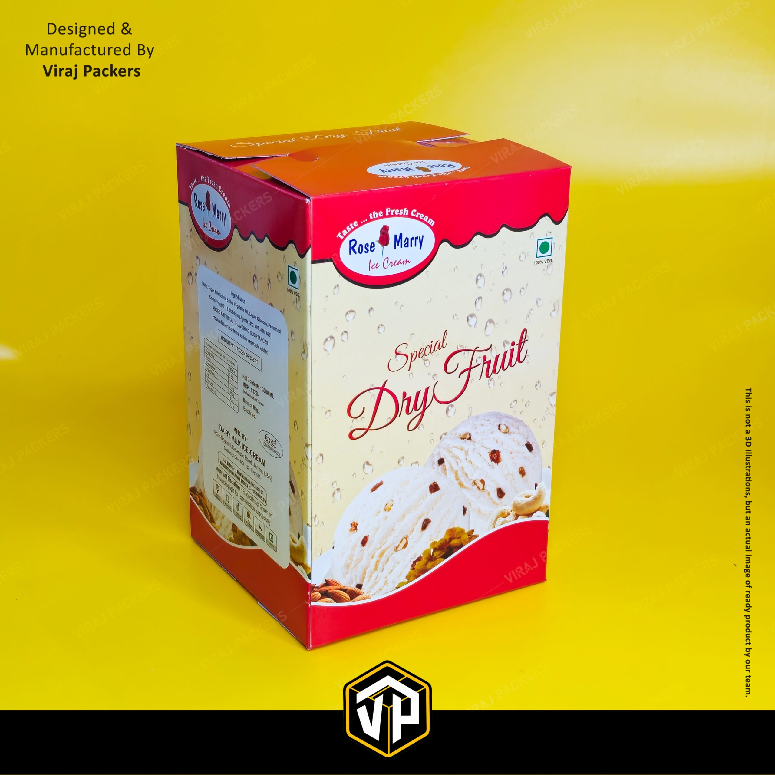 Premium Ice Cream Packaging Box