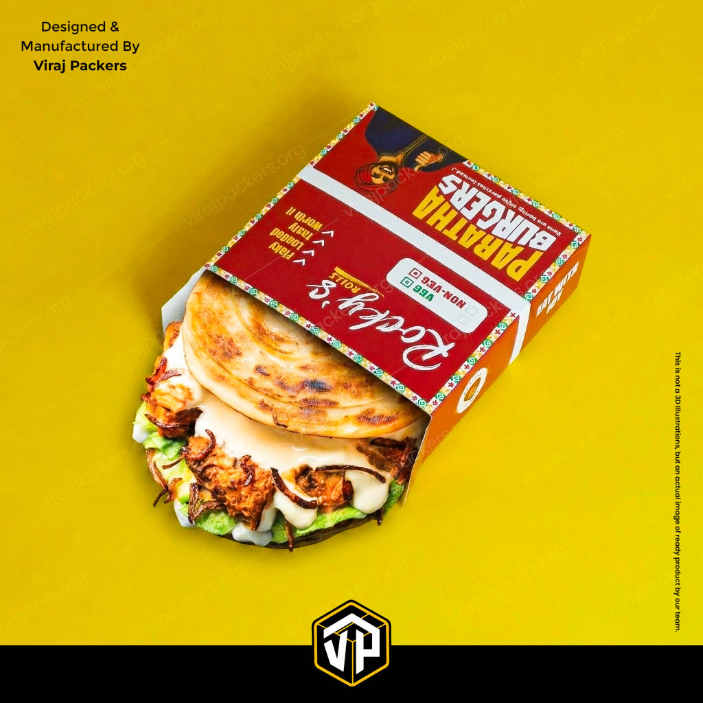 takeaway paratha burger packaging box