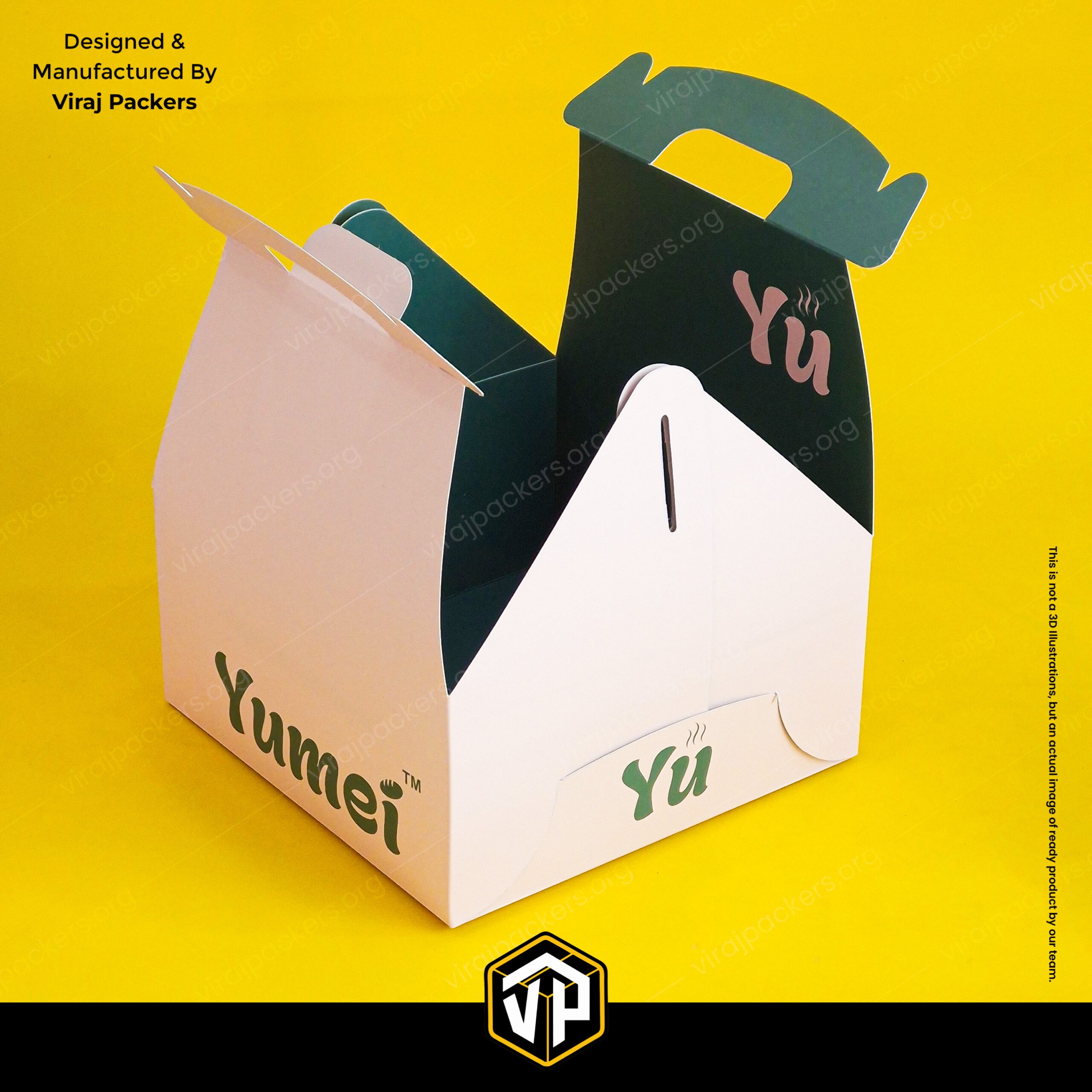 custom printed cake box with handle