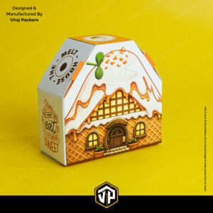 House Shape Waffle Packaging Box