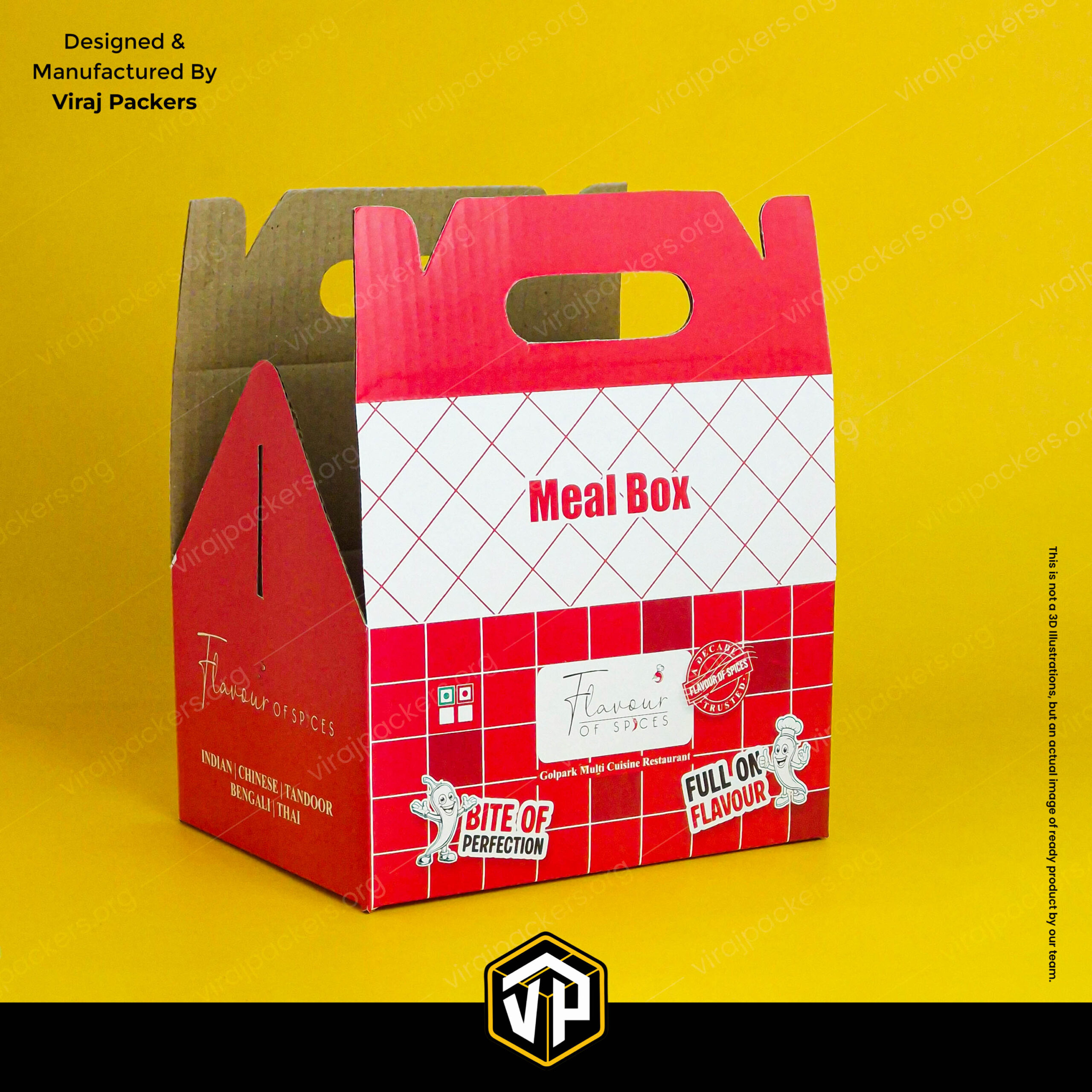 Premium Corrugated Meal Box for Restaurants