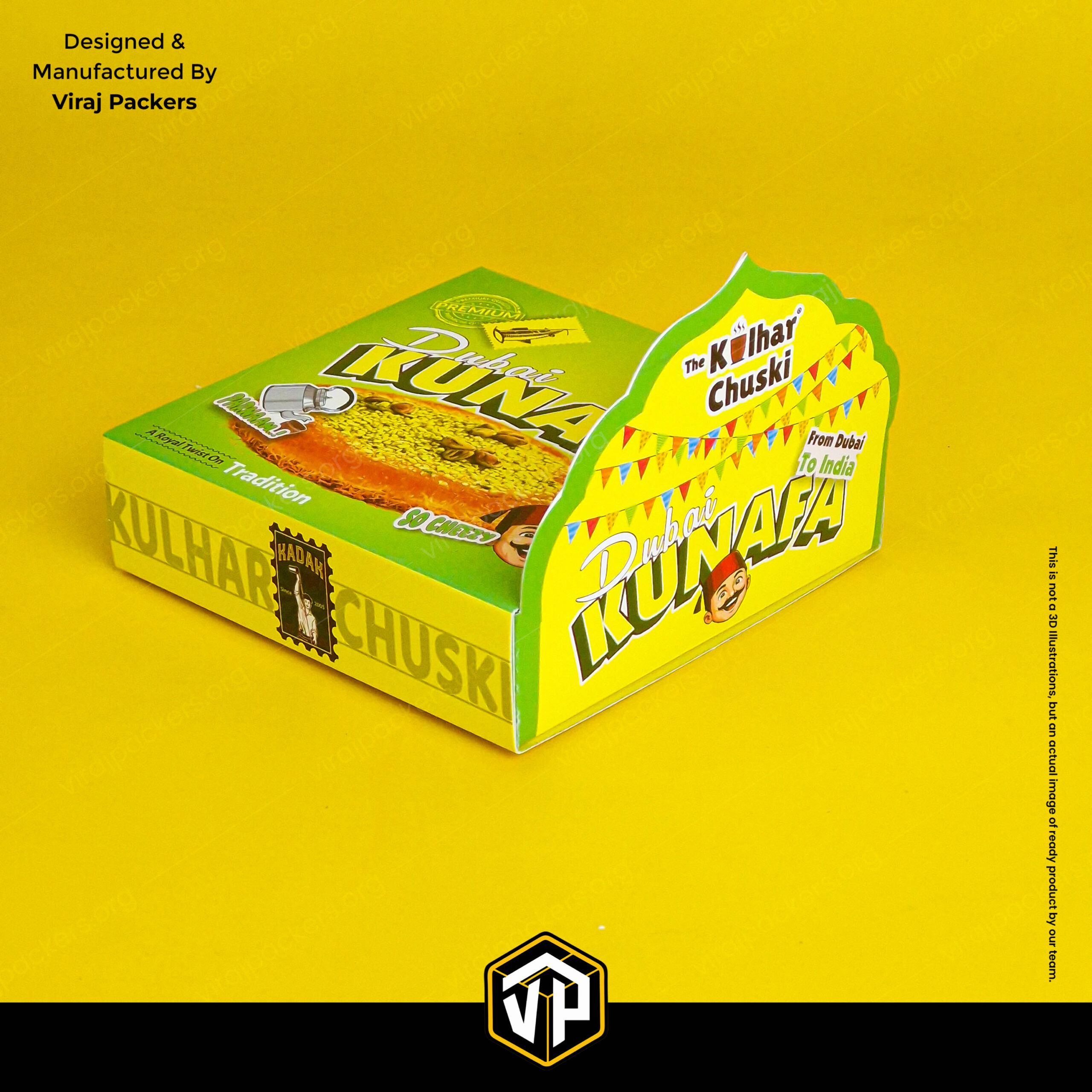 sliding kunafa packaging box