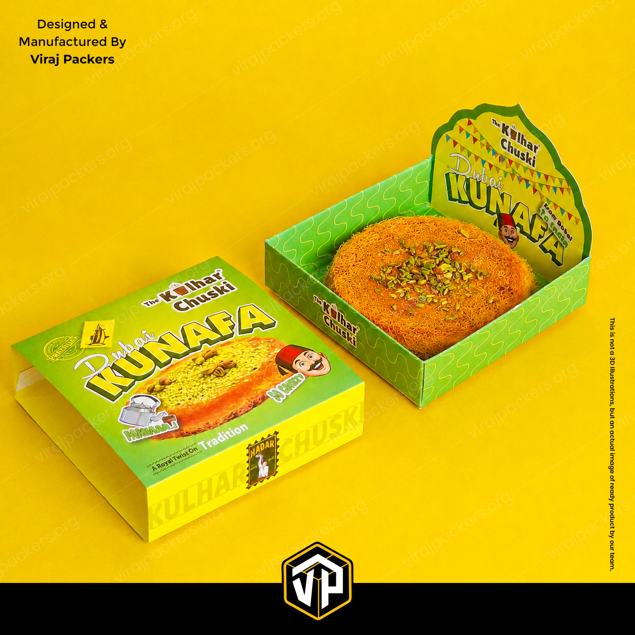viral dubai kunafa packaging box