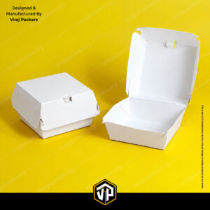 White Paper Plain Burger Box